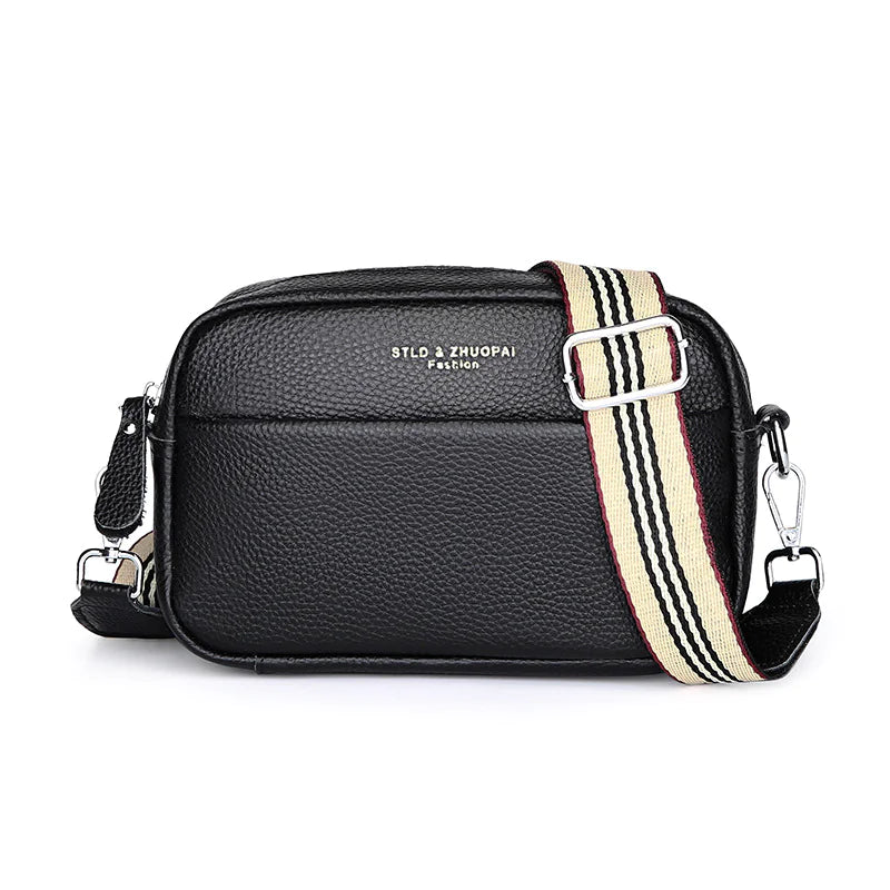 UI Women's Fashion Simple First Layer Leather One-shoulder Crossbody Bag