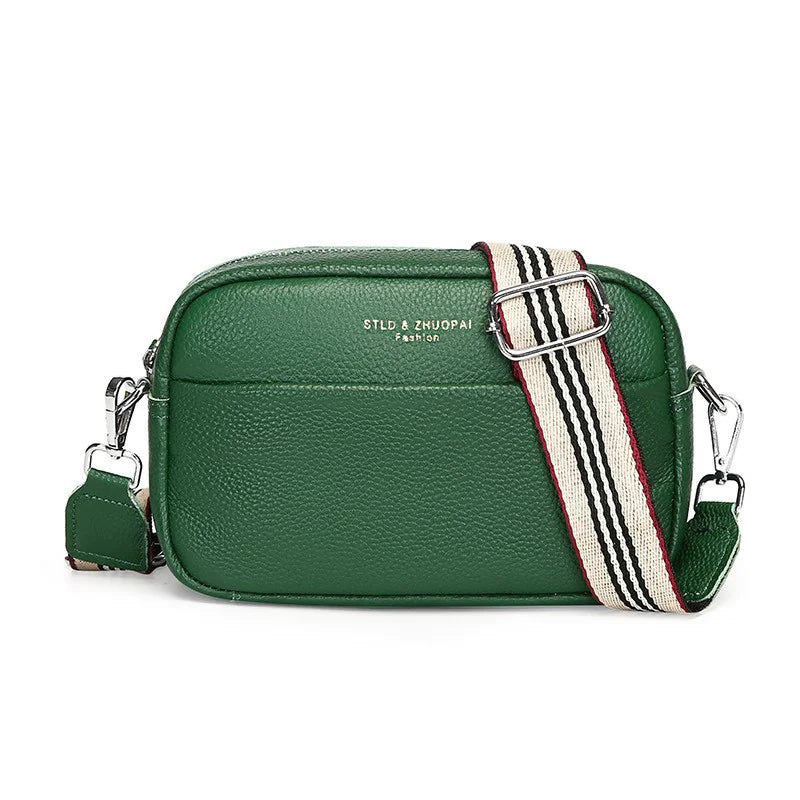 UI Women's Fashion Simple First Layer Leather One-shoulder Crossbody Bag